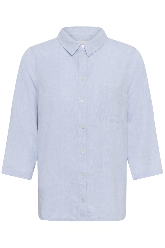 Part Two blauwe dames blouse | Vooraanzicht