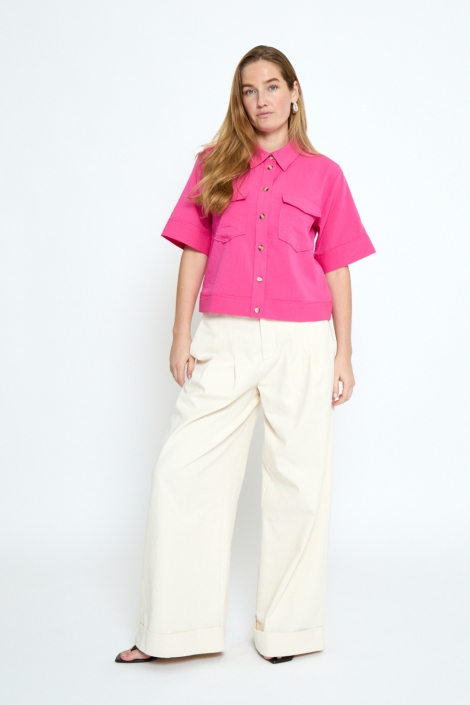 Peppercorn roze dames blouse | Model