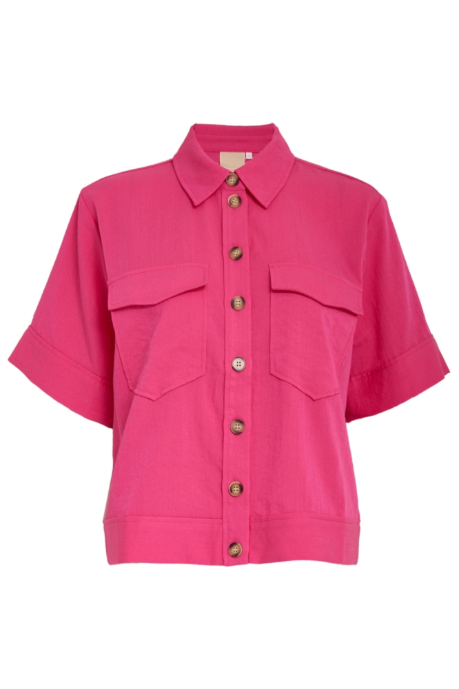 Peppercorn roze dames blouse | Vooraanzicht