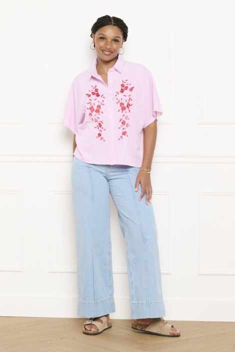 LolaLiza roze dames blouse | Model