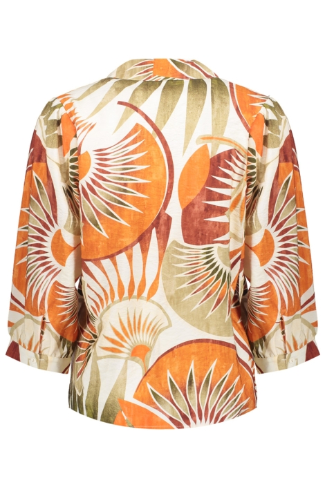 Geisha oranje dames blouse | Achteraanzicht