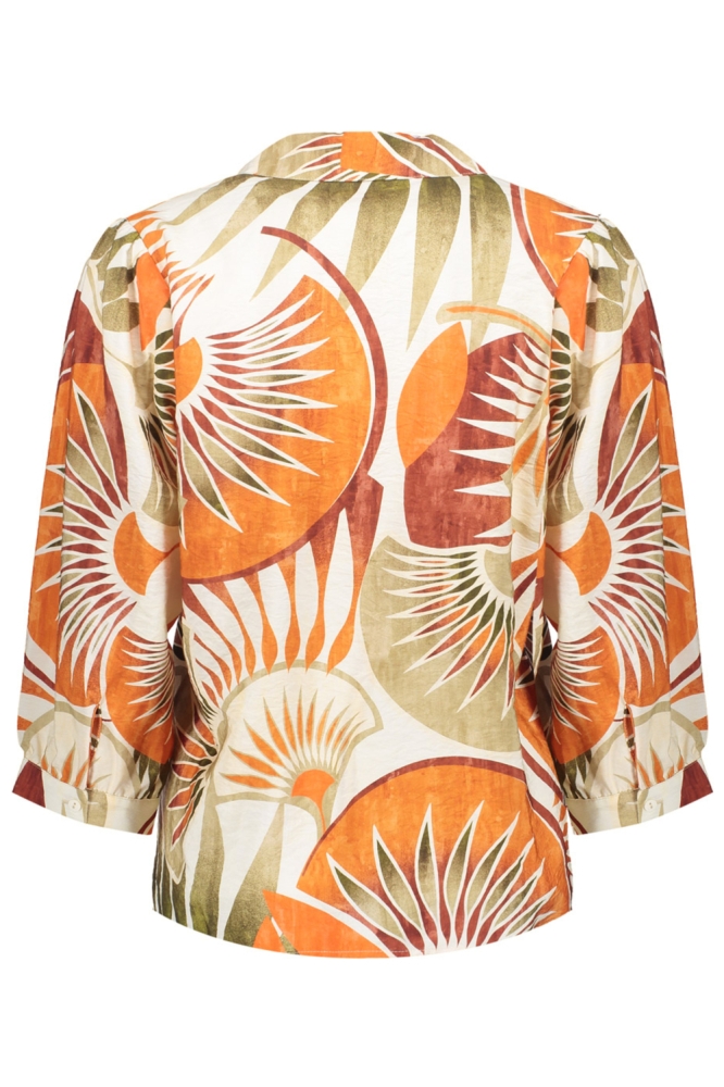 Geisha oranje dames blouse | Achteraanzicht
