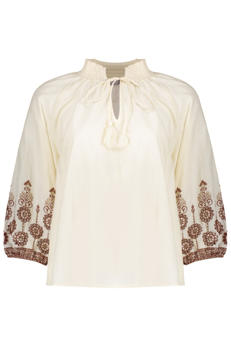 Geisha ecru dames blouse | Vooraanzicht