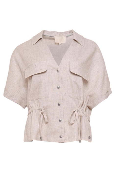 Zizo beige dames blouse | Vooraanzicht