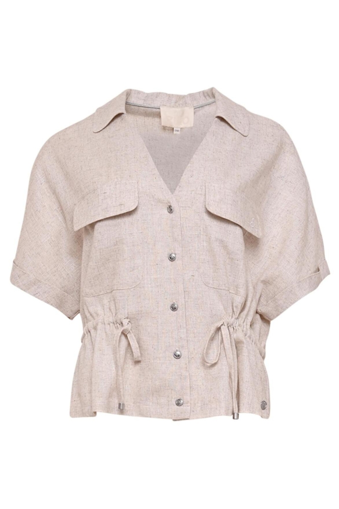 Zizo beige dames blouse | Vooraanzicht