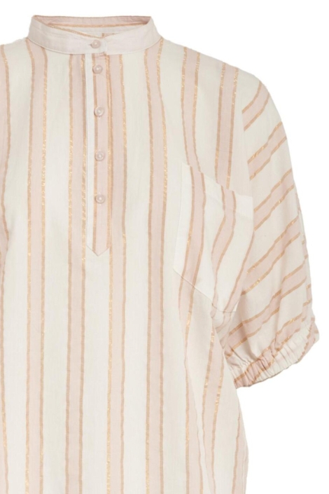 Minus ecru dames blouse | Close up
