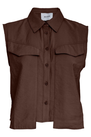 Minus Blouse JULIA SHIRT MI7035 5065 CHESTNUT