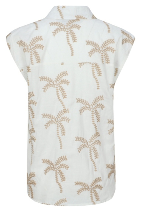 C&S The Label beige dames blouse | Achteraanzicht