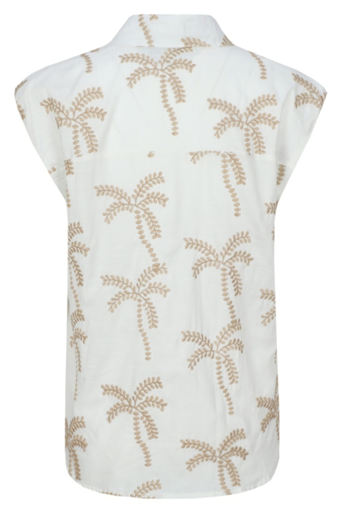 C&S The Label beige dames blouse | Achteraanzicht