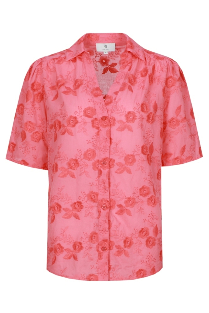 C&S The Label roze dames blouse | Vooraanzicht