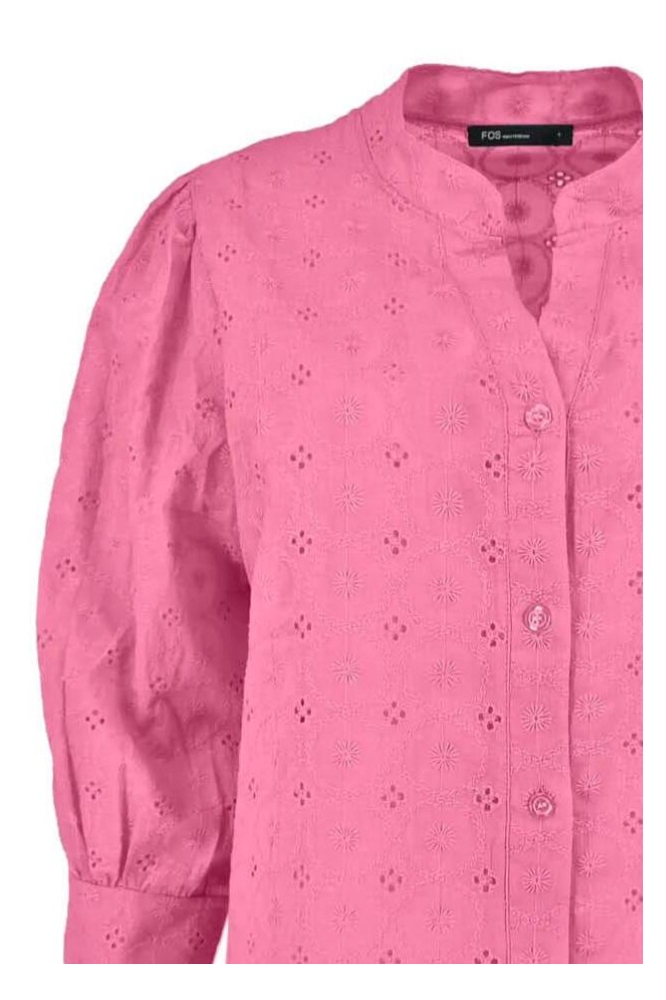 FOS Amsterdam roze dames blouse | Close up
