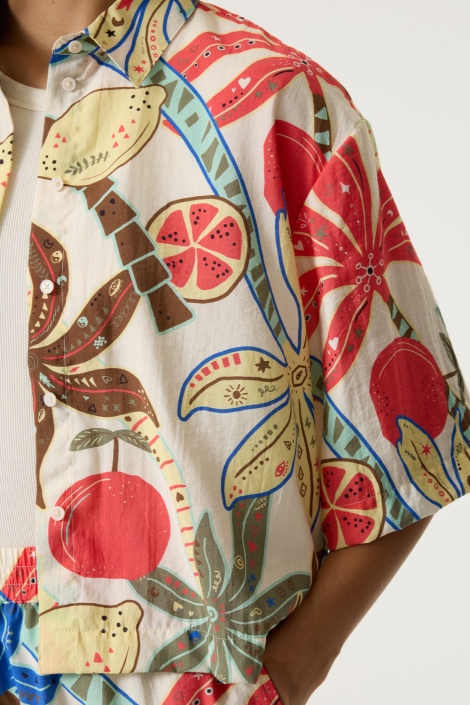 Garcia beige dames blouse | Close up