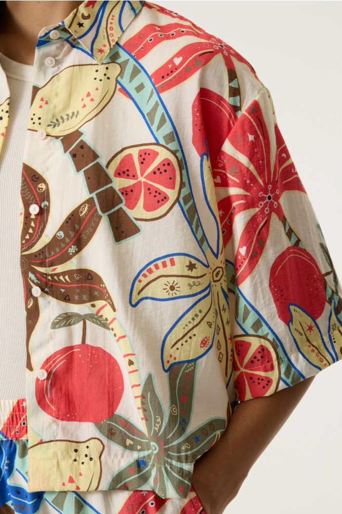 Garcia beige dames blouse | Close up