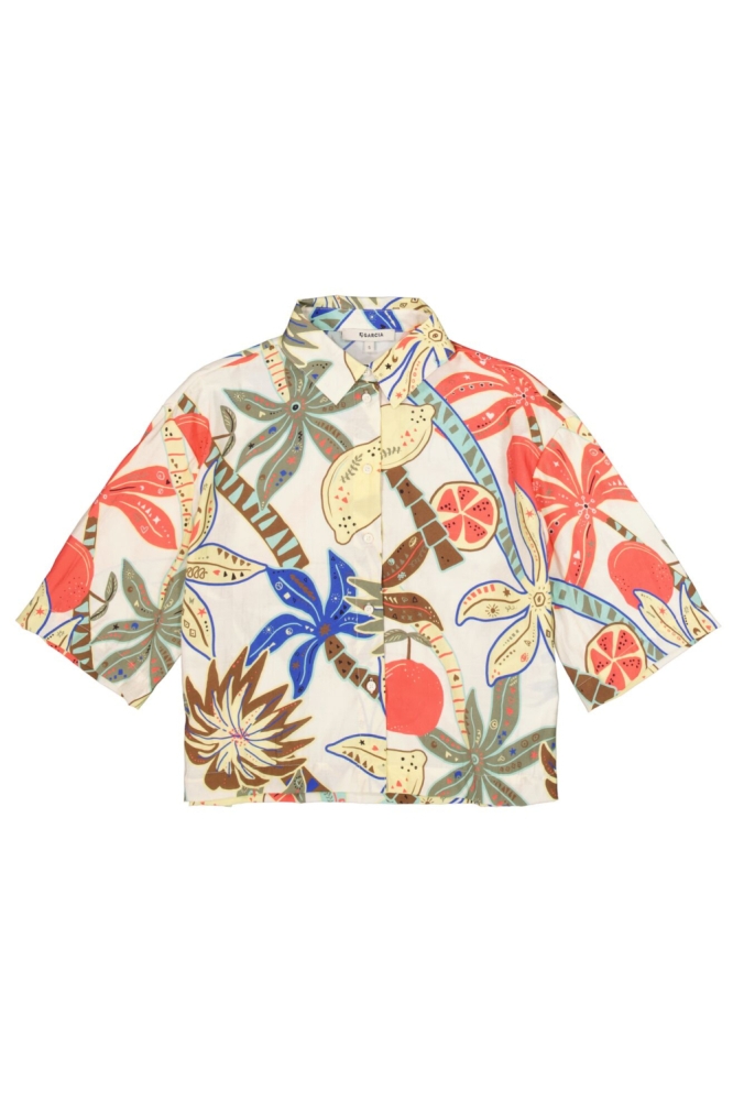 Garcia beige dames blouse | Vooraanzicht