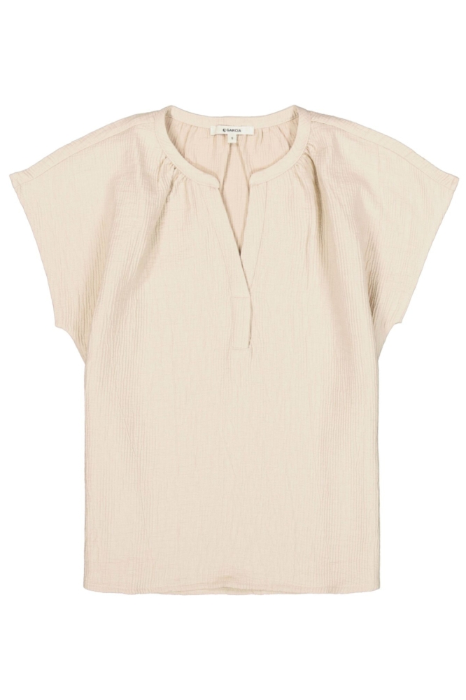 Garcia beige dames top | Vooraanzicht