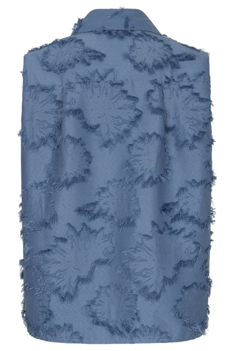 Studio Amaya blauwe dames blouse | Achteraanzicht