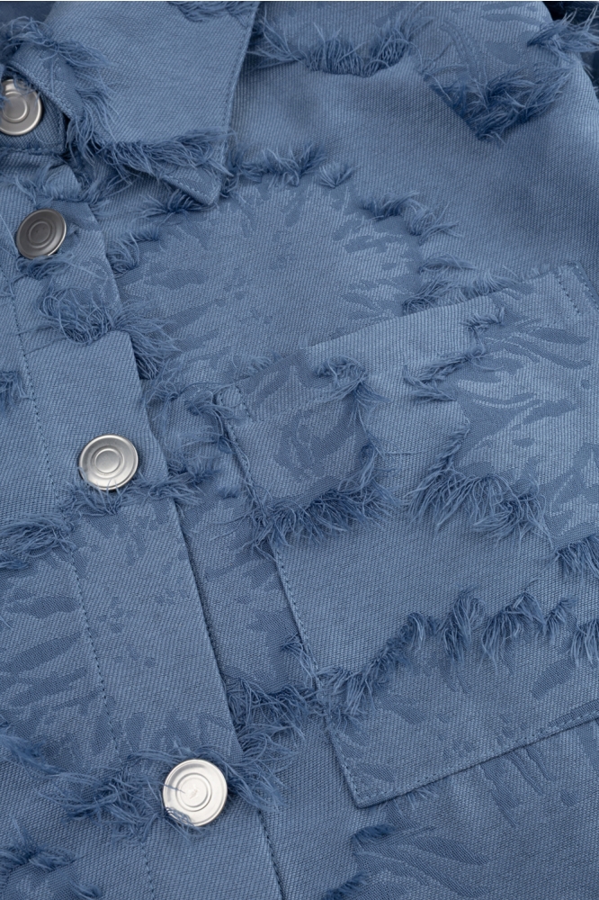 Studio Amaya blauwe dames blouse | Kleurstaal