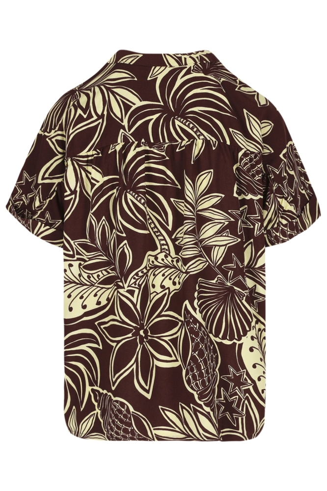 LolaLiza bruine dames blouse | Achteraanzicht