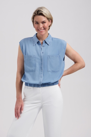 Lady Day Blouse ISABEL L30 801 3349 CHAMBRAY
