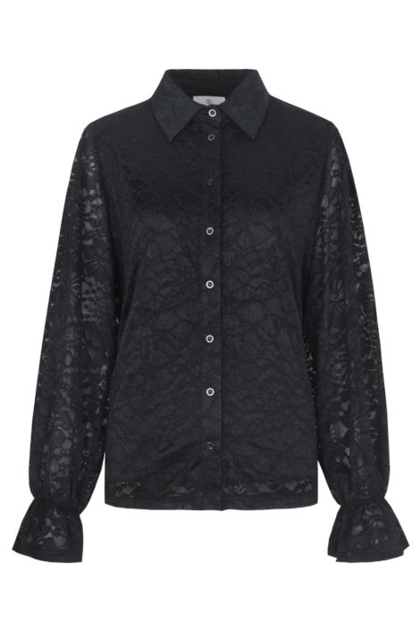 C&S The Label zwarte dames blouse | Vooraanzicht