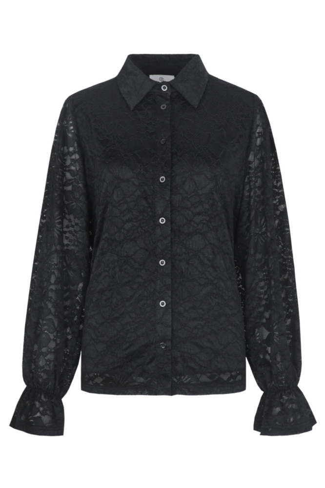 C&S The Label zwarte dames blouse | Vooraanzicht