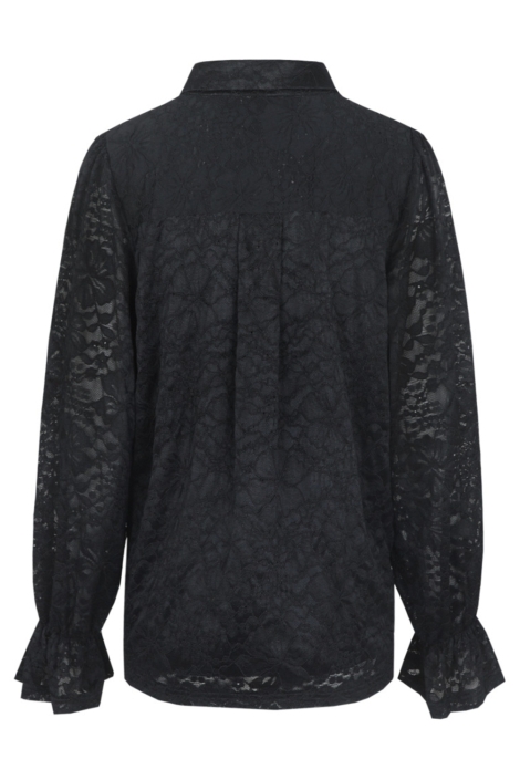 C&S The Label zwarte dames blouse | Achteraanzicht