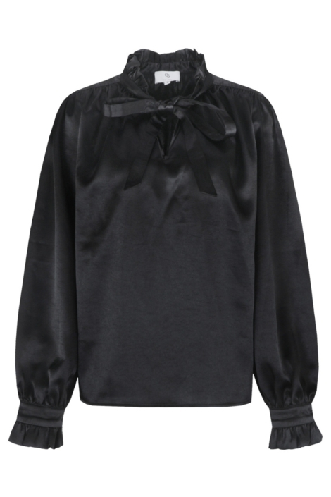 C&S The Label zwarte dames blouse | Vooraanzicht