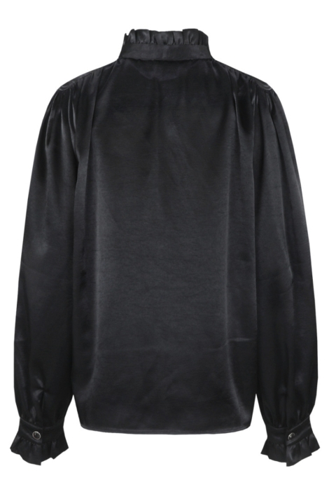 C&S The Label zwarte dames blouse | Achteraanzicht