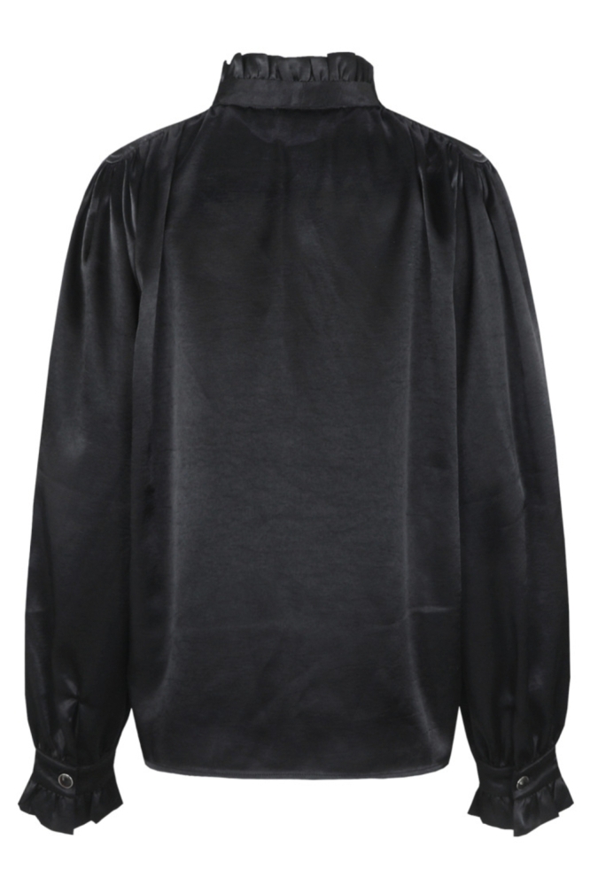 C&S The Label zwarte dames blouse | Achteraanzicht