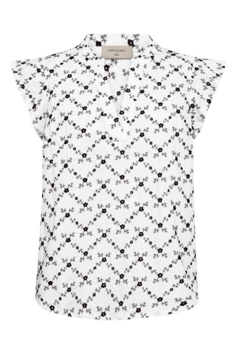 Freequent witte dames blouse | Vooraanzicht
