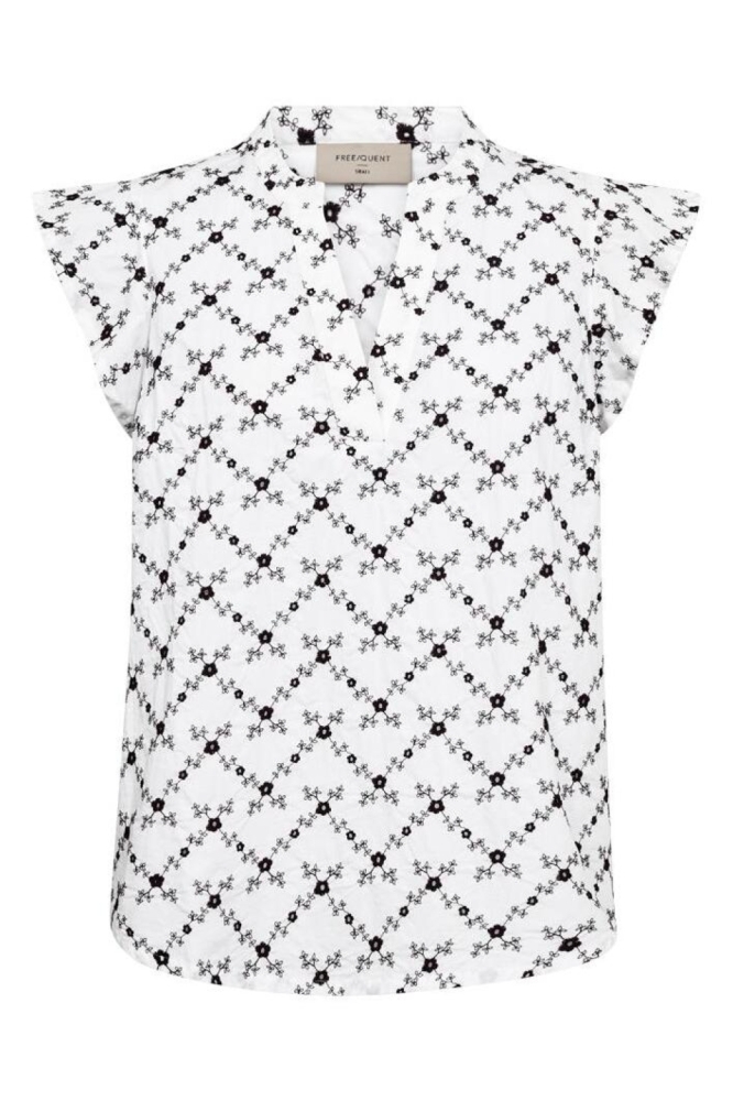 Freequent witte dames blouse | Vooraanzicht