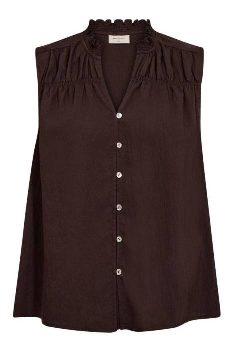 Freequent bruine dames blouse | Vooraanzicht
