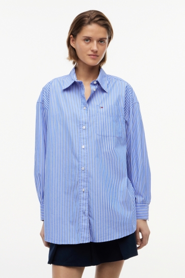 Tommy Jeans Blouse TJW OVE ESSENTIAL SH DW0DW22936 C8P NOBLE BLUE
