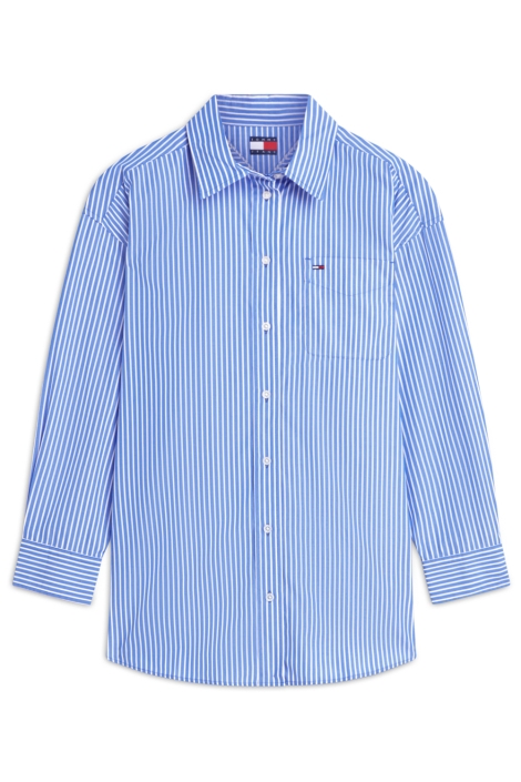 Tommy Jeans blauwe dames blouse | Vooraanzicht