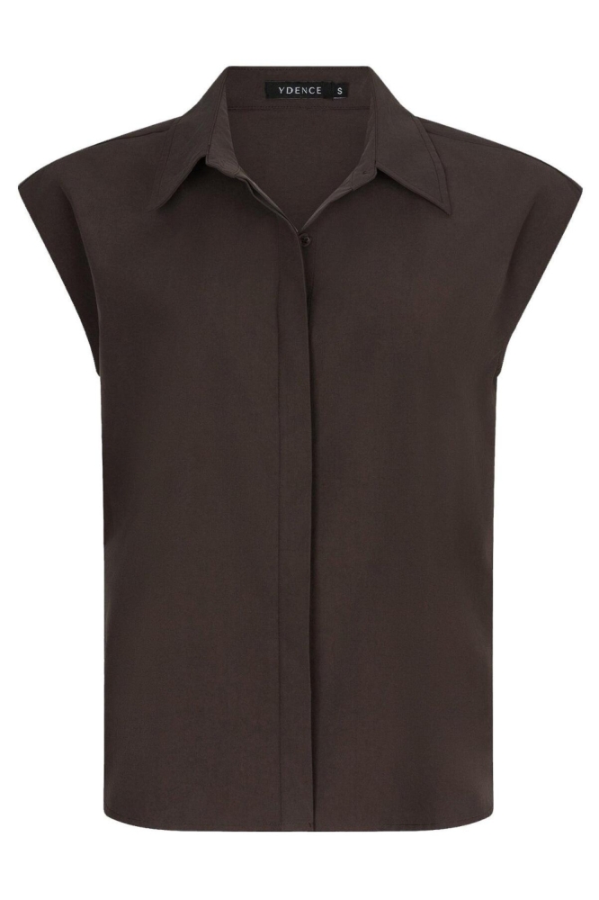 Ydence bruine dames blouse | Vooraanzicht