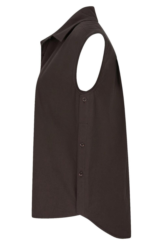 Ydence bruine dames blouse | Zijaanzicht