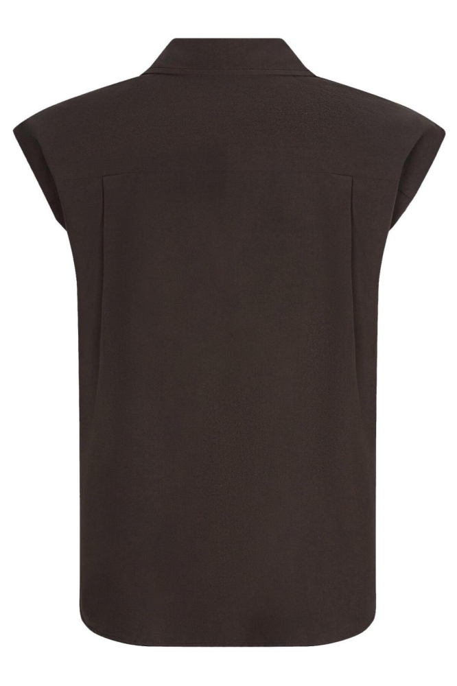 Ydence bruine dames blouse | Achteraanzicht
