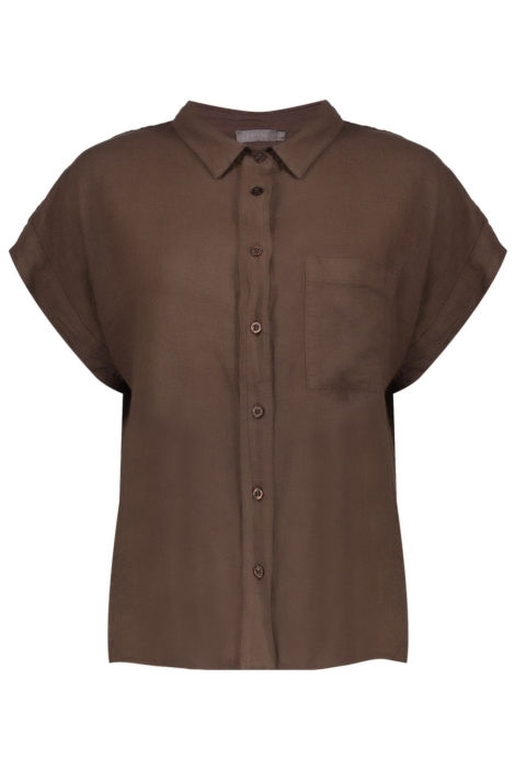 Geisha bruine dames blouse | Vooraanzicht