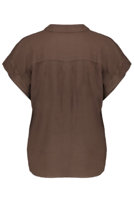 Geisha bruine dames blouse | Achteraanzicht