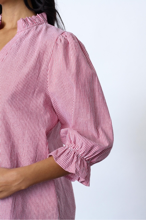 SisterS point rode dames blouse | Close up