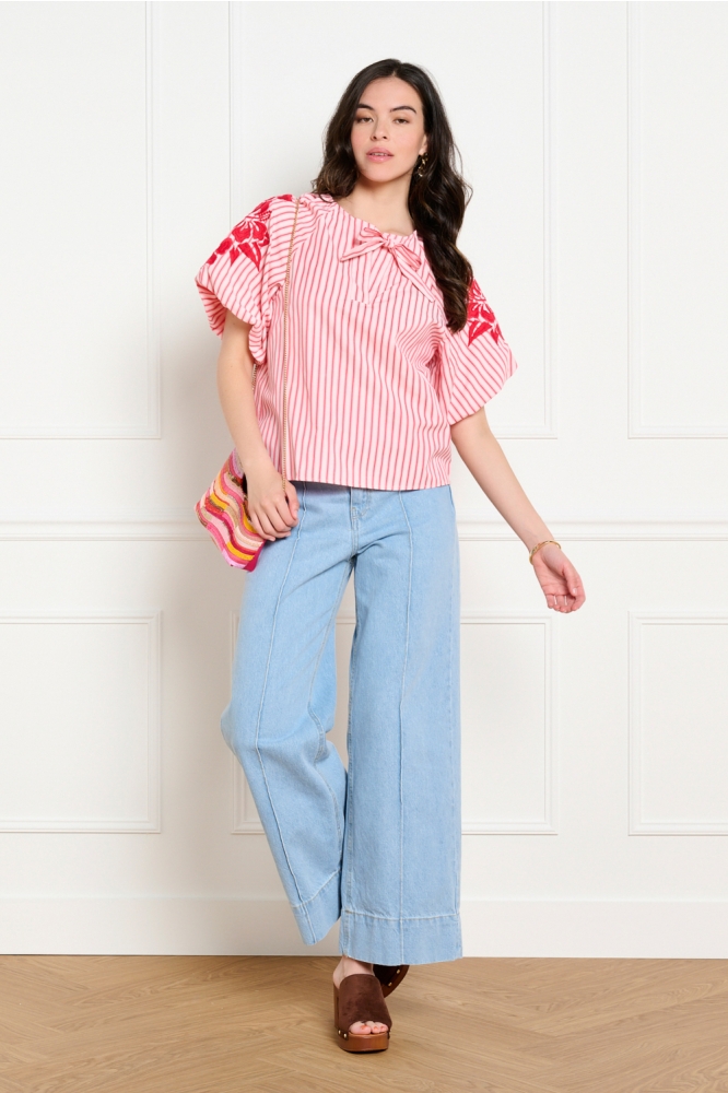 LolaLiza roze dames blouse | Model
