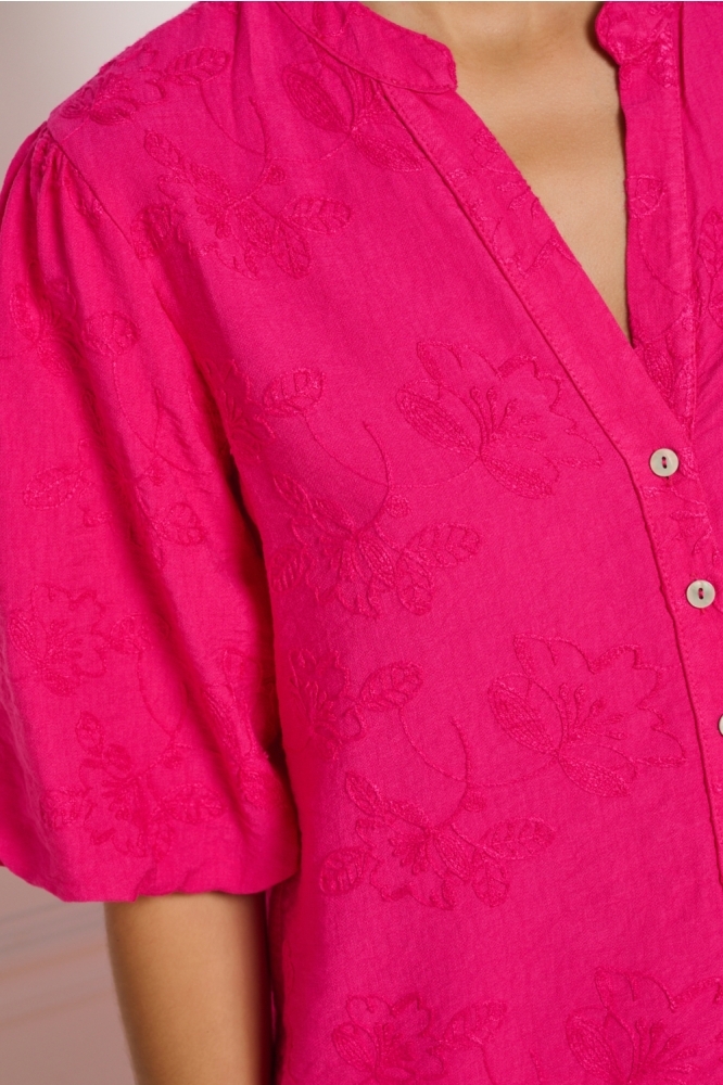 LolaLiza roze dames blouse | Close up
