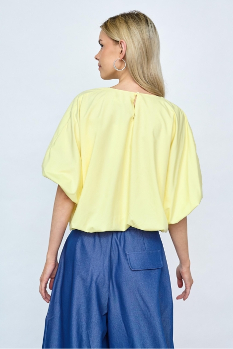 SisterS point gele dames top | Model vooraanzicht
