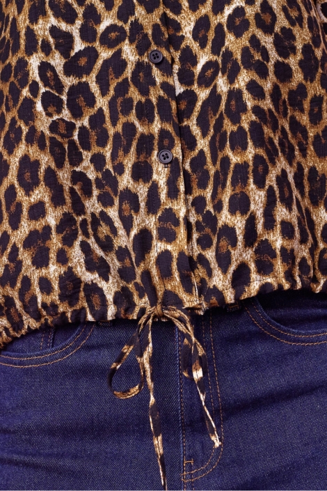 SisterS point camel dames blouse | Close up
