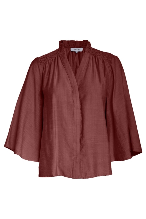 Minus bordeaux dames blouse | Vooraanzicht