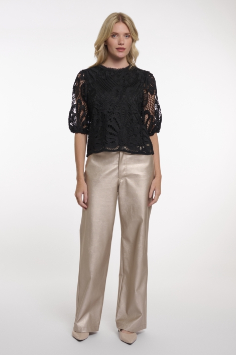 Rino & Pelle zwarte dames t-shirt | Model
