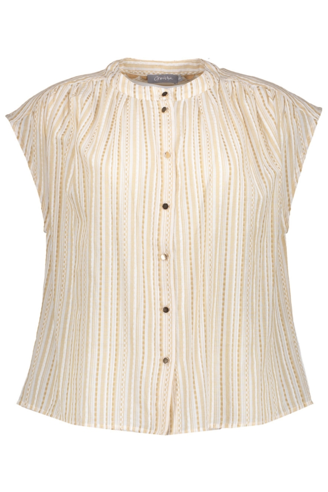 Geisha zand dames blouse | Vooraanzicht