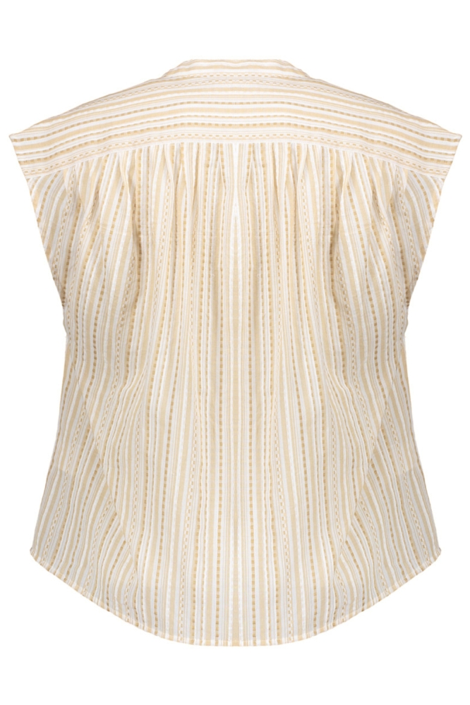 Geisha zand dames blouse | Achteraanzicht