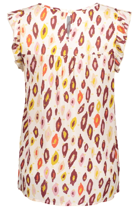 Geisha witte dames top | Achteraanzicht