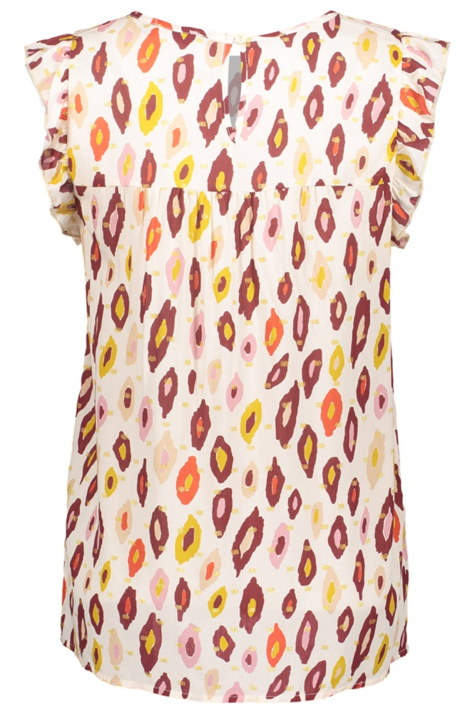 Geisha witte dames top | Achteraanzicht